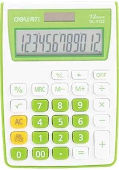 Deli 1122 Hesap Makinesi 12 Haneli Yeşil
