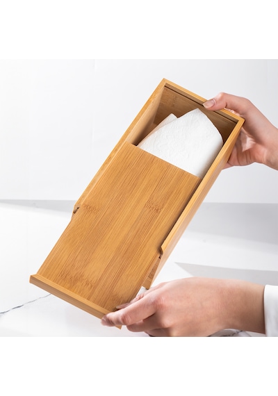 Porsima 0006 Bambu Peçetelik Ahşap Dekoratif Peçetelik