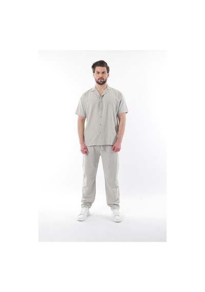 Madmext Mint Yeşili Over Fit Erkek Gömlek Takım E7303 Mint Yeşili