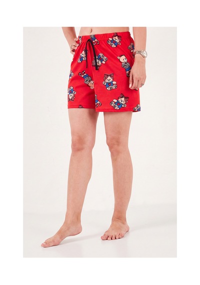 Lela Baskılı Pamuklu Bisiklet Yaka Şortlu Pijama Takımı Bayan Pijama Takımı 65790786 Kırmızı Lela Baskılı Pamuklu Bisiklet Yaka Şortlu Pijama Takımı Bayan Pijama Takımı 65790786 Kırmızı