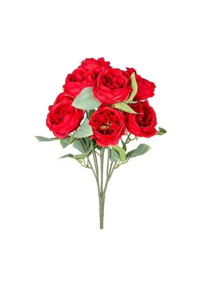 Yapay Çiçek 10 Dallı Catalina Rose 45 Cm Kırmızı
