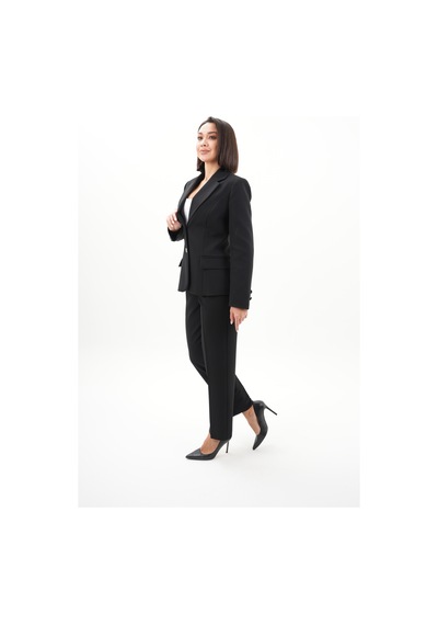 Velnara Moda Siyah Modern Klasik Kadın Takım Elbise - Düğme Detaylı Ceket & Dar Paça Pantolon Siyah - 942454823 Siyah Velnara Moda Siyah Modern Klasik Kadın Takım Elbise - Düğme Detaylı Ceket & Dar Paça Pantolon Siyah - 942454823 Siyah