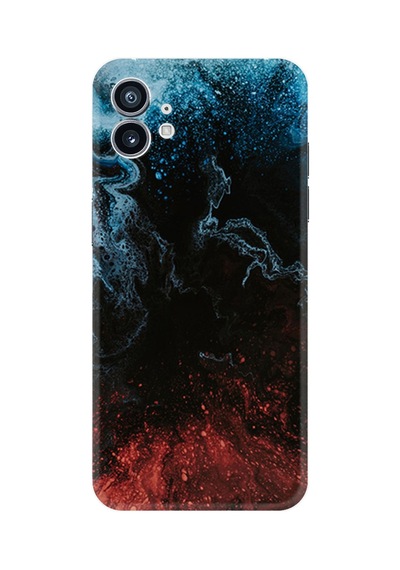 Nothing Phone 2 Kılıf Desenli Silikon Red Blue Black Abstact 1386