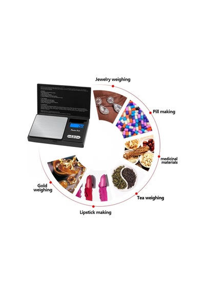 Professional Hassas Terazi 500 Gram Kapasiteli 0.1 Hassasiyetli Dijital Kapaklı Tartı Diğer