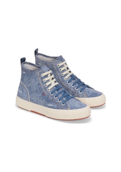 Superga 2573 Cotton Denim Destroyed Unisex Beyaz Bilekli Sneaker Beyaz-144