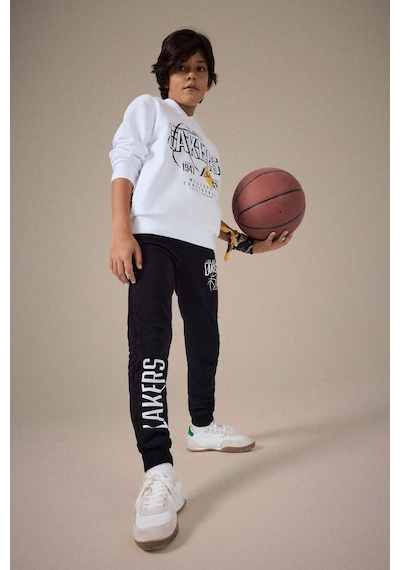 Defacto Erkek Çocuk Nba Los Angeles Lakers Kapüşonlu Sweatshirt F4085a825auwt34 BEYAZ