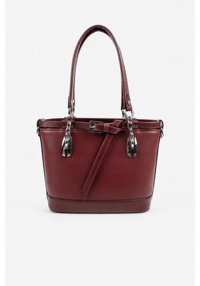 Silver Polo Sp1155 Kadın El Çantası Düz Bordo-bordo