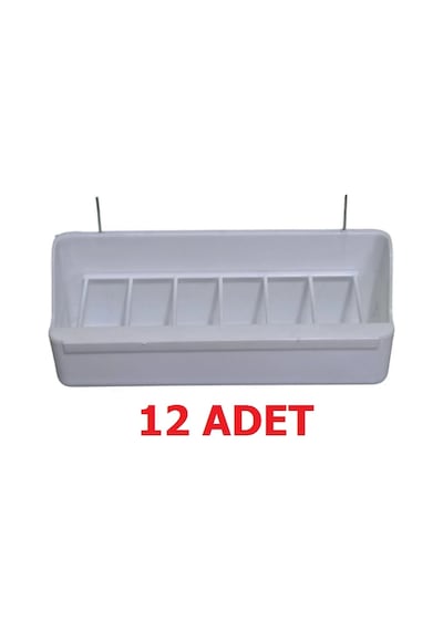 Uzun Beyaz Yemlik 6 Gözlü 12 Adet