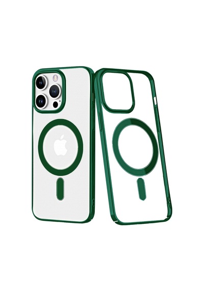 Apple iPhone  Uyumlu - 14 Pro Max Kılıf Element Magneticsafe Sert Kapak - Köknar Yeşili