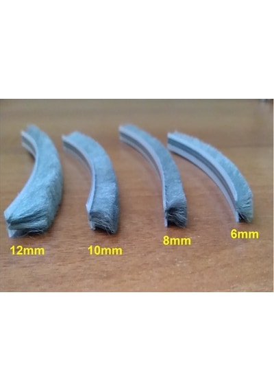 Cam Balkon, Sineklik Kıl Fitil/Fırça 6,7*12 Mm Gri Renk
