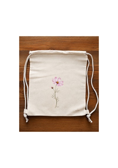 Hodie Collection Cosmos Desenli Ham Bez Büzgülü Sırt Çantası İnce Hafif 35x40 Cm Ekru - 893274309 Ekru - 893274309 Ekru