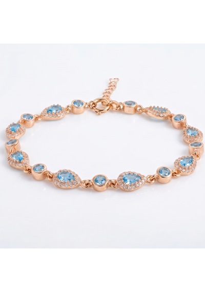 Damla Taşlı Bileklik 718551 Rose Gümüş