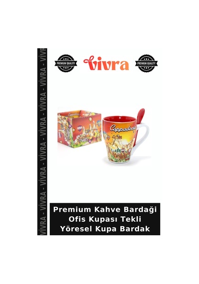 Premium Kahve Bardaği Ofis Kupası Tekli Yöresel Kupa Bardak Çok Renkli