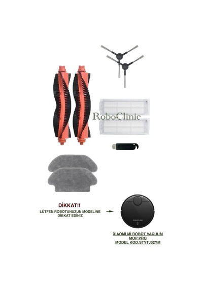 Xiaomi Mi Robot Vacuum Mop Pro Robot Süpürge Uyumlu Fırça, Hepa Filtre, Mop Seti-9 Parça