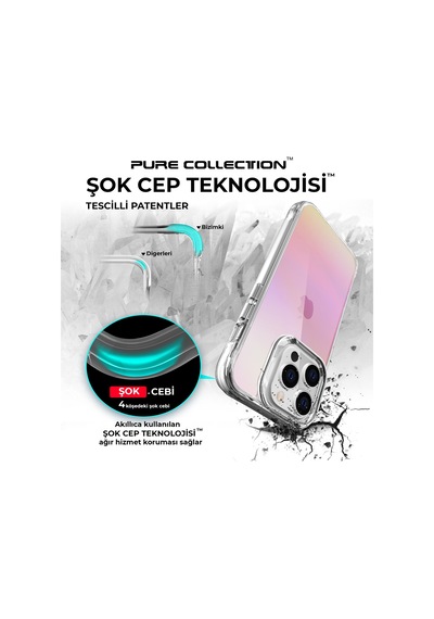 Bix Apple Uyumlu iPhone 14 Pro Max Pure Rainbow Renk Geçişli Şeffaf Kılıf Çizilmeye Dayanıklı Darbe Emici Pembe Bix Apple Uyumlu iPhone 14 Pro Max Pure Rainbow Renk Geçişli Şeffaf Kılıf Çizilmeye Dayanıklı Darbe Emici Pembe