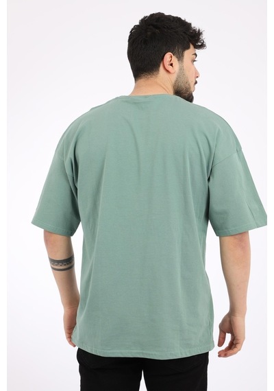 Stil Kombin Düz Basic Oversize Erkek Tişört Bld