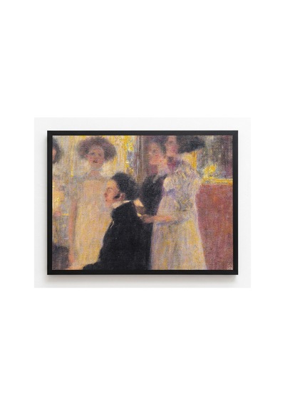 Klimt Piyanoda Schubert I Çerçevesiz Poster 30x42 Cm A3 Tablo Art Nouveau Duvar Dekoru