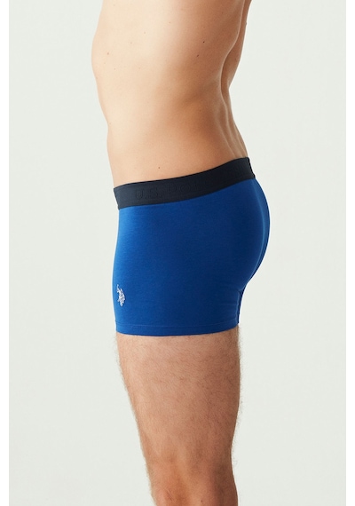 U.S. Polo Assn. Erkek Lacivert - Saks - Lacivert Melanj 3 Lü Boxer 80307 Lacivert