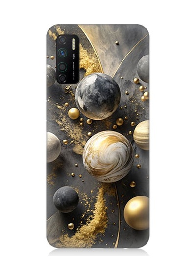 İnfinix Note 7 Lite Uyumlu Gezegenler Sistemi Desenli Silikon Kılıf