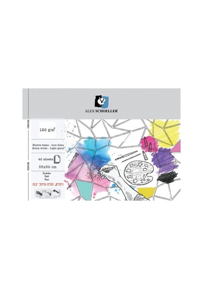 Alex Alx-0787 Resim Defteri 35x50 Spiralli 120gr 40yp