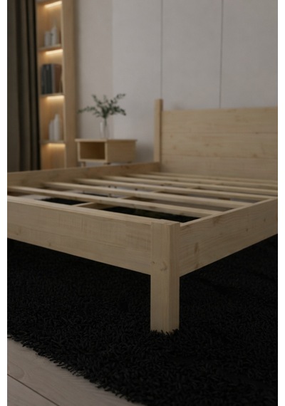 Mirage Masif Ahşap Karyola - Modern Doğal Çam Karyola Mirage Masif Ahşap Karyola - Modern Doğal Çam Karyola