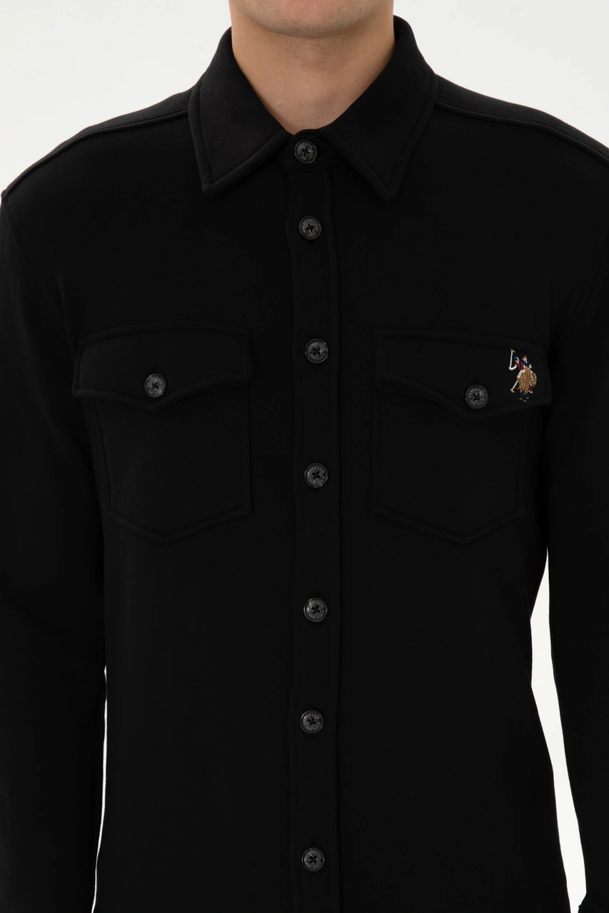 U.s. Polo Assn. Erkek Siyah Gömlek Örme 50316673-vr046 Siyah