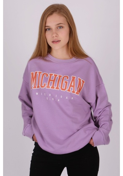 Madmext Mad Girls Lila Sweatshirt Mg785 Lila