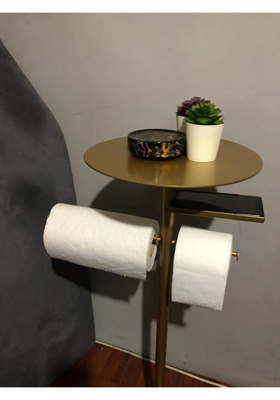 Lisa Plus Banyo Organizeri,tuvalet Kağıtlık, Havluluk Gold Gold