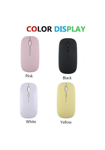 Şarj Edilebilir Tüm Cihazlara Uyumlu Sessiz Hızlı 2,4+5.0 Kablosuz Mouse Siyah