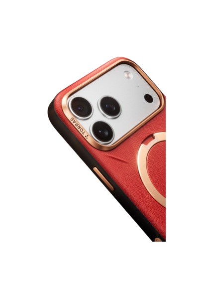 Torras Apple iPhone Uyumlu 17 Pro O Stand Spin Vegskin Serisi Magsafe Kılıf Kırmızı