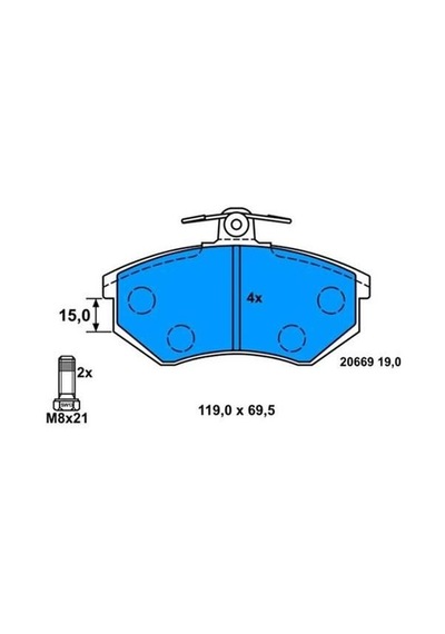 BOSCH 986494021 Fren Balatası Ön Passat B5 96- / A4 94-