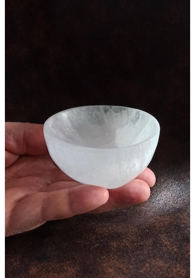 Enerji Çanağı Beyaz Selenit Küçük Kase 8cm