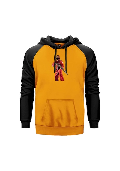 Gta Robber In Red Suit Man Sarı Renk Reglan Kol Sweatshirt Sarı