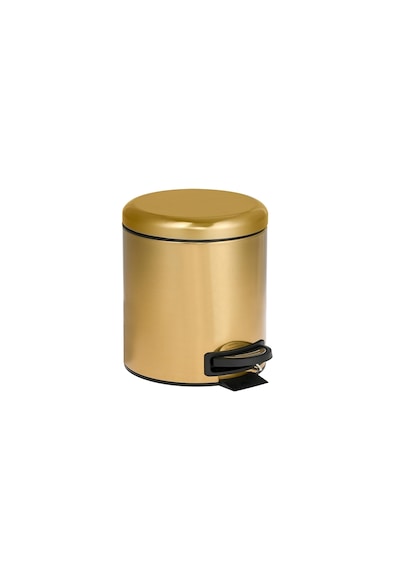 Metal Gold Renkli Pedallı Ofis Banyo Wc Çöp Kovası 5 Lt İç Kovalı Altın