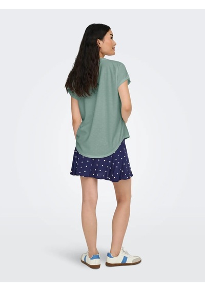 Only Onlmolly S/s O-neck Dobby Top Jrs Kadın T-shirt 15368563 Yeşil