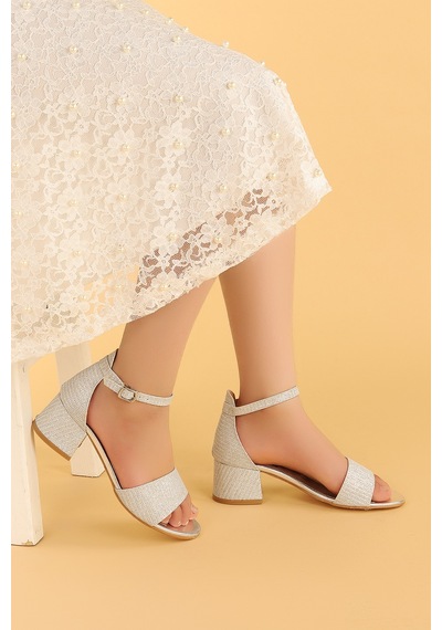 Kiko Kids Kiko 769 Çupra Günlük Kız Çocuk 3 CM Topuk Sandalet Ayakkabı Gümüş