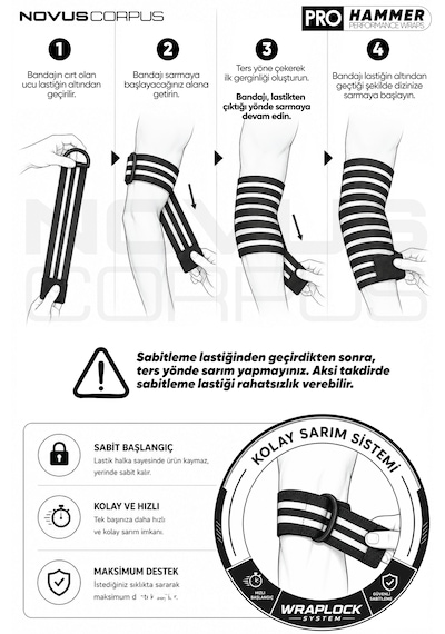 Fitness Dirsek Sargısı Sakatlık Önleyici Destekleyici Spor Dirseklik Elbow Wraps Crossfit Bandajı - 2 Adet - Siyah Desen