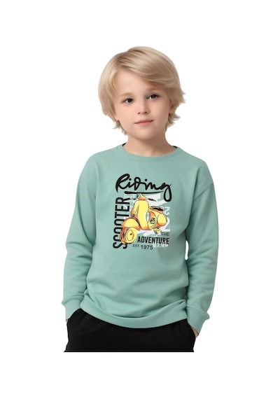 Panios Kids 3'lü Crazy City-scotter-ınside Baskılı Erkek Çocuk Sweatshirt Çok Renkli