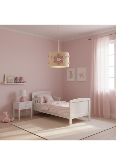 Makrome Ponpon Çocuk Avize Pembe