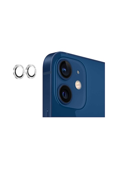 Apple Uyumlu iPhone 12 Zore Cl-06 Kamera Lens Koruyucu Mavi
