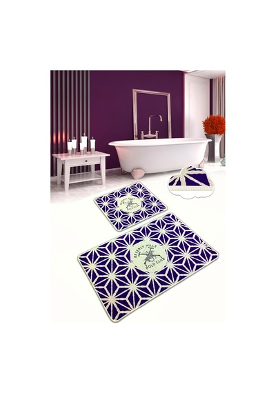Bhpc Polo Purple Glow 2'Li Set Banyo Halısı Paspas Çok Renkli
