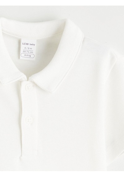 M&b Collection Ekru Polo Yaka Erkek Bebek Tişört Ve Askılı Pantolon 2'li Ekru