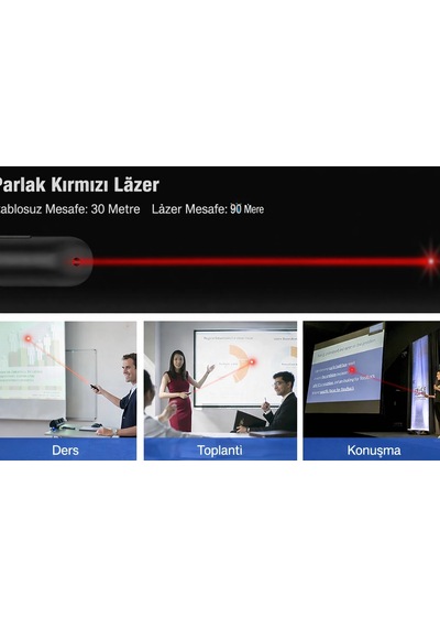 Dailytech Kablosuz Sunum Kumandası Presenter 2.4ghz Usb Powerpoint Clicker Ses Link Kontrol