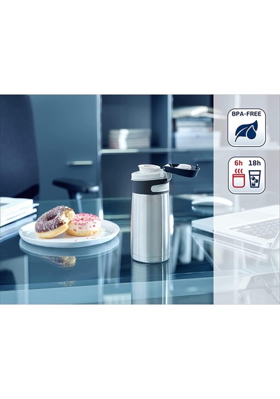 Tr Termo Bardak, Flip 350 Ml, Kahve Kupası,%100 Sızdırmaz, Tek Elle Pratik Açılır, Filtreli İçecek Bardağı, Mey Genel