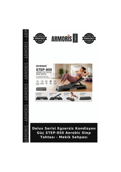 Delux Serisi Egzersiz Kondisyon Güç Step-850 Aerobic Step Tahtası - Mekik Sehpası