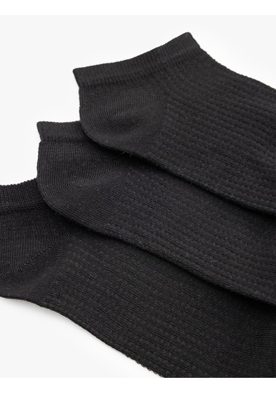 Koton 3'lü Basic Patik Çorap Seti Siyah 5sak80149aa Siyah