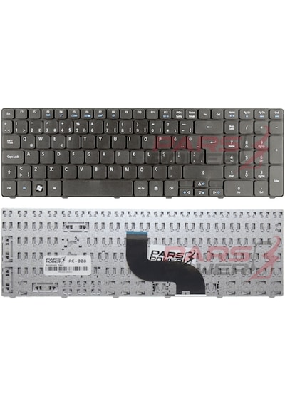 Acer Uyumlu Travelmate 5735Z, 5739G, 5740, 5742 Notebook Klavye (Siyah TR) ( Pars power ) Siyah - Mat 678425