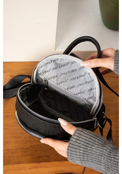 Kadın Orijinal Just Polo Siyah Yeni Sezon Şık Sırt Çantası Shopper
