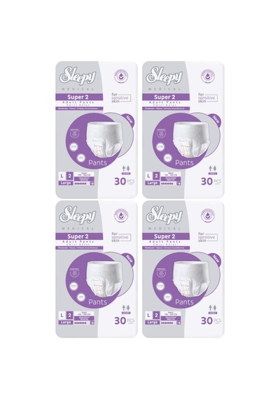 Sleepy Süper2 Emici Külot L Beden 4 Paket 120 Adet