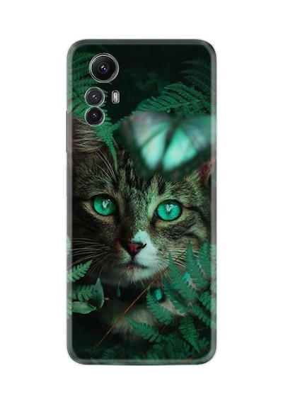 Xiaomi Redmi Note 12s Kılıf Resimli Desenli Baskılı Silikon Blue Butterflys 1350